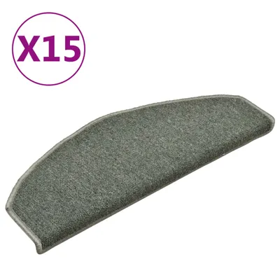 Immagine prodotto di Tappetini per scale 15 pz. Verde scuro 65x24x4 cm