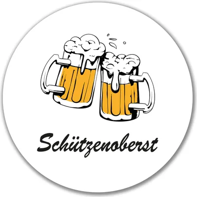 Produktbild von Huuraa Aufkleber Schützenoberst Schützenfest 10cm rund Sticker Geschenkidee