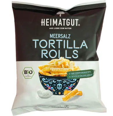 Produktbild von Heimatgut Tortilla Rolls Meersalz 125g
