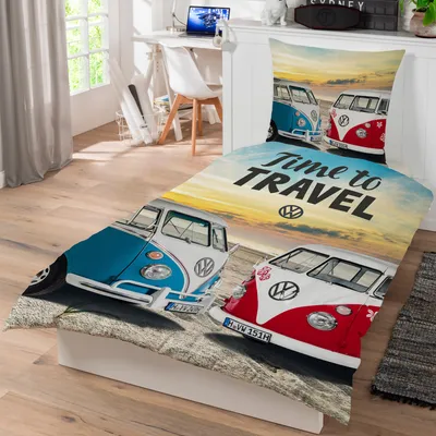 Immagine prodotto di VW Volkswagen Bulli Time To Travel biancheria da letto Linon / Renforcé 186
