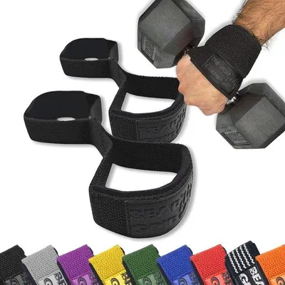Produktbild von Famanu Gewichthefriemen für optimale Grip und Unterstützung - Schwarz