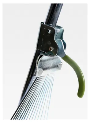 Produktbild von Teleskop Gartenrechen Fächerbesen verstellbar Drahtbesen Laubbesen Harke 156 cm