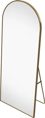 Produktbild von ProximaX Standspiegel 164×54 cm in Gold – Bogenform, zum Aufhängen oder Aufstellen, flexibel nutzbar – Ideal für Ganzkörperblick und Outfit-Check