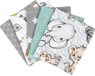 Produktbild von TupTam Baby Mullwindeln Spucktücher 70x80 5er / 10er Pack, Farbe: Unisex 6, Anzahl der Teile:: 5er Pack