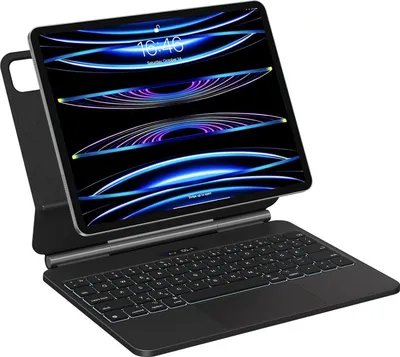 Produktbild von Hülle mit Tastatur für iPad Pro 12,9 und iPad Air 4/5 APPS2Car QWERTZ Touchpad