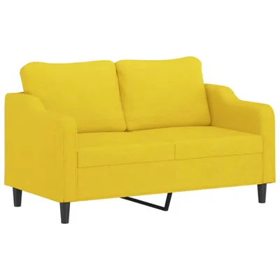 Image de Canapé à 2 places Jaune clair 140 cm Tissu