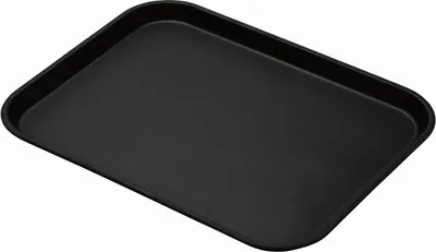 Zdjęcie produktu dla Tacka prostokątna Cambro Treadlite z włókna szklanego antypoślizgowa, czarna, 45,7 x 35,5 cm