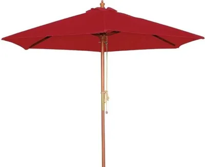 Produktbild von Bolero runder Sonnenschirm rot 3m