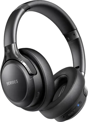 Produktbild von Over Ear, 65 Std Kopfhörer Kabellos Bluetooth mit 6 EQ-Modi,HiFi Stereo, Eingebautes Mikrofon,Faltbares Wireless Headphones für Handys/iPad/Laptops/PC