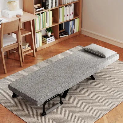 Imagen del producto de Silla 3 en 1: sofá cama, sillón reclinable, sofá convertible, sillón plegable. Color: gris claro