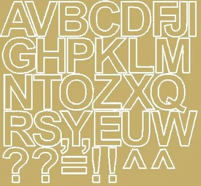 Produktbild von Selbstklebende Buchstabenaufkleber, 4 cm, Folienaufkleber, mattgold