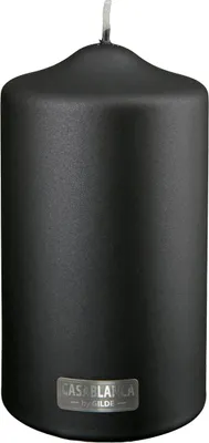 Produktbild von GILDE Stumpenkerze,schwarz,metallic