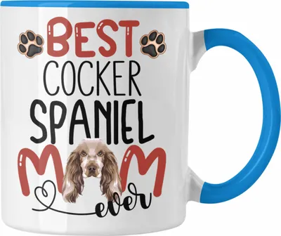 Produktbild von Trendation - Cocker Spaniel Mom Besitzerin Tasse Geschenk Lustiger Spruch Geschenkidee Besitzerin Cocker Spaniel Mama (Blau)