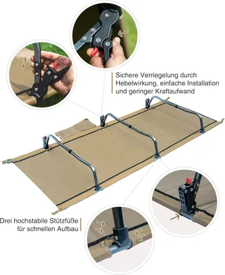 Immagine prodotto di Materassino da campeggio - Ultraleggero e pieghevole - Robusto con una capacità di carico di 180 kg - Tessuto Oxford - 190 x 70 cm