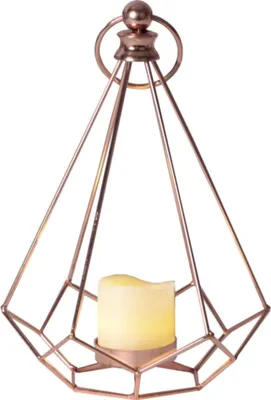 Produktbild von Laterne edge LED Kerze kupferfarben Dekoration 23,5 cm Stimmungslicht