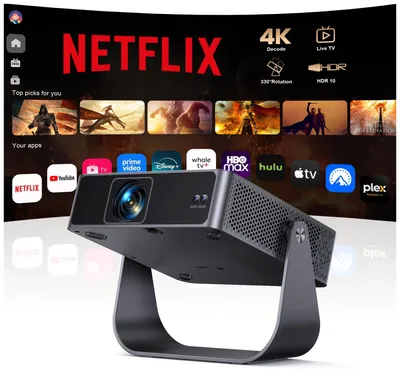 Obrázok produktu pre Mini projektor – rozlíšenie 1920 x 1080 Full HD – 1000 ANSI lúmenov – LCD projektor – kompaktný a prenosný