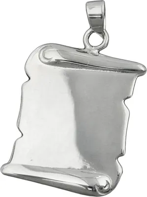 Produktbild von Anhänger Dokumentrolle Blatt zum Gravieren 925 Silber glänzend Silberanhänger