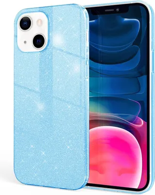 Obrázek produktu pro NALIA Odolné třpytivé pouzdro pro iPhone 13 Mini, lesklé třpytivé hybridní ochranné pouzdro Zesílené silikonové pouzdro Blue