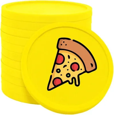 Zdjęcie produktu dla Żetony do pizzy CombiCraft fluorożółte - Ø29mm - 100 sztuk