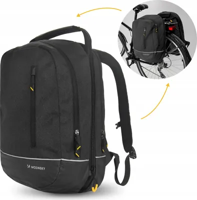 Produktbild von Wozinsky Bike Bag Double Backpack 2v1 30l black (WBB30BK)
