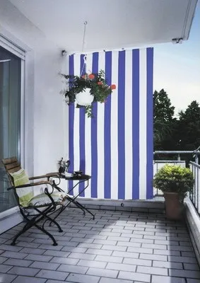 Obrázok produktu pre Tieniaca plachta vertikálna sada PES 140 g/m², modrobiela 230x140 cm
