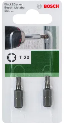 Obrázek produktu pro Bosch 2609255934, 1 kusů, Phillips, Křížový, Torx, 20 x 20 mm, T, 25 mm