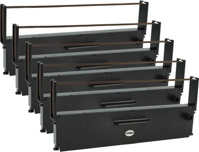 Produktbild von vhbw 5x Farbband Schriftband kompatibel mit Nikko NK 9300 Nadeldrucker, Bondrucker - Lila