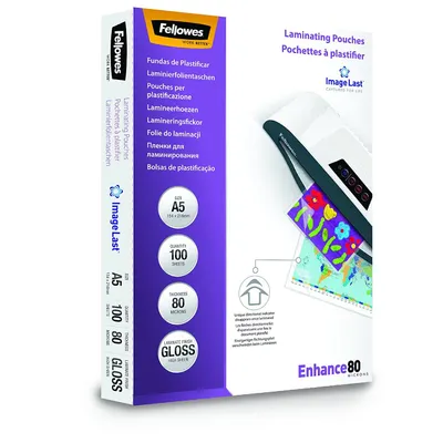 Productafbeelding van Fellowes 5396003 Fellowes Laminierfolie ImageLast A5 80Mikron glänzend 25P