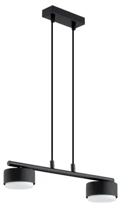 Produktbild von KAR-LIGHTING Pendelleuchte 2-flammig Schwarz, Metall – Höhenverstellbare Hängeleuchte für Esszimmer & Küche, GX53-Fassung