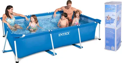 Produktbild von Intex Familienpool 300x200x75cm, blau, Fassungsvermögen: 3.843 Liter bei 90%