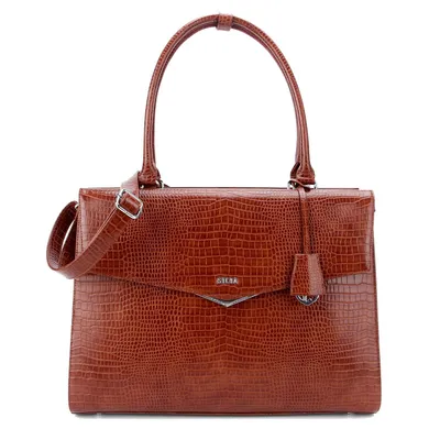 Produktbild von Socha Businesstasch Silver Tip 15.6" Croco Braun