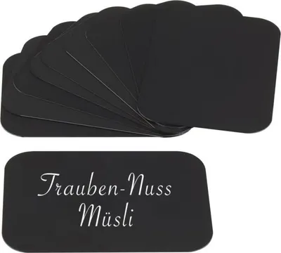 Obrázek produktu pro Beschriftungskarten 10er Set, schwarz, Höhe: 1 mm, Länge: 75 mm, Breite: 50 mm