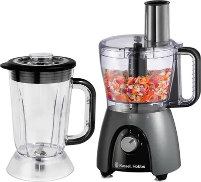 Produktbild von Russell Hobbs Küchenmaschine [Mixer/Gemüseschneider/Standmixer/Zerkleinerer/Blender] Food Processor (Kneten, Rühren & Schneiden etc.,