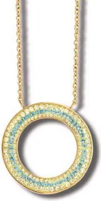Immagine prodotto di Victoria Collana con pietra acquamarina color oro