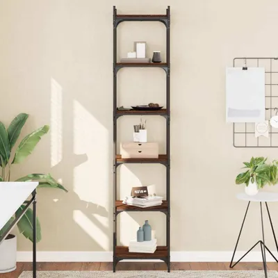 Productafbeelding van Maison Exclusive - Boekenkast met 6 planken, bruin, eikenlook, 40x30x188 cm, houtvezel
