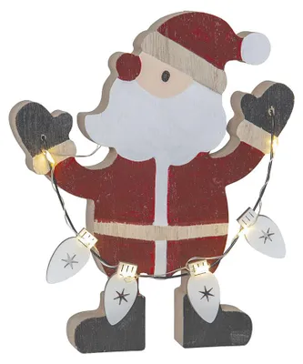 Immagine prodotto di Luce di Natale Billy Babbo Natale in legno 7 LED H 17cm