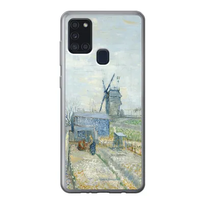 Produktbild von MuchoWow® Handyhülle Schutzhülle Hülle für Samsung Galaxy A21s Montmartre: Mühlen und Gärten - Vincent van Gogh Silikon Softcase Handy Hülle - Hartschale