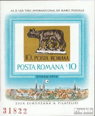 Produktbild von Briefmarken Rumänien 1978 Mi Block155 (kompl.Ausg.) postfrisch Briefmarkenmesse