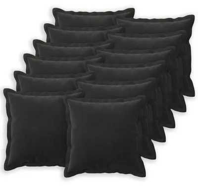 Productafbeelding van vidaXL Kussenhoezen, 12 stuks, houtlook, zwart, 40 x 40 cm, fluweel