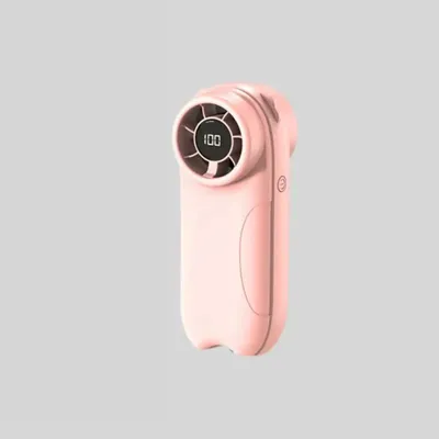 Produktbild von Handventilator, wiederaufladbar, digitale Anzeige, Rosa