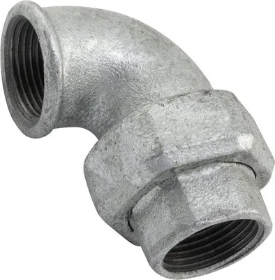 Zdjęcie produktu dla Żeliwne kolanko 1 cal, instalacja hydrauliczna, ogrzewanie, ocynkowane, instalacja wodociągowa