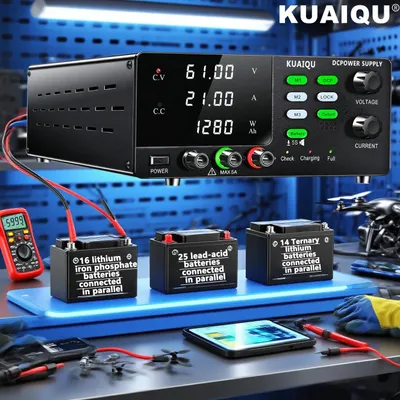 Produktbild von DC Netzgerät - Einstellbares Labornetzgerät - 60V 10A 600W - Schnelles Laden von Batterien - Einzelausgang - 220V EU Stecker