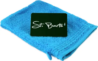 Produktbild von St. Barth Ripsborde Waschhandschuh, 100% Baumwolle, 380 g/m², 16 x 21 cm, türkis