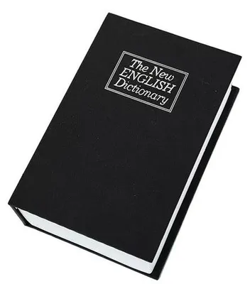 Zdjęcie produktu dla Kasetka na pieniądze, kasetka na pieniądze w formie książeczki, czarna, przeznaczona do przechowywania gotówki i drobnych przedmiotów osobistych