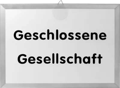 Produktbild von GRÄWE Gastroschild "Geschlossene Gesellschaft"