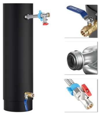 Obrázok produktu pre Kúreniskový komín Peviasot, priemer 150 mm, s nerezovou spirálou, dĺžka 52,5 cm, čierna farba