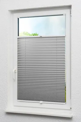 Produktbild von Lysel - Qualitätsplissee Crush zum Schrauben Steingrau - Qualitätsplissee in der Größe (BxH) 110cm * 130cm