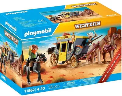 Produktbild von PLAYMOBIL 71862 Postkutschenüberfall im Wilden Westen