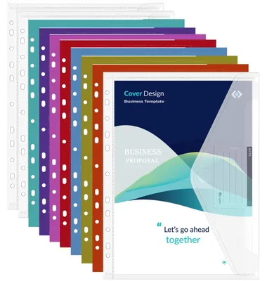 Produktbild von A4-Dokumentenmappe, A4-Dokumentenhalter zur Archivierung, wasserdicht, Dokumentenorganizer, 11 Perforationen, Klettverschluss, Etikettenfach, 10 Stück, verschiedene Farben