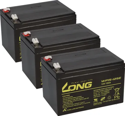 Image de Batterie compatible scooter électrique Quad E Bike 36V 3x 12V 15Ah AGM